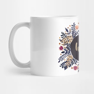 Hello autumn - purple and orange foliage and flowers Mug